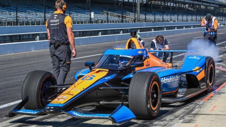 Kyle Larson makes first IndyCar laps at the Brickyard (plus VIDEOS, full transcript)